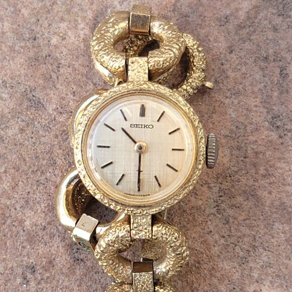 Vtg Seiko Gold Tone Automatic Wind-up Watch - Picture 8 of 11